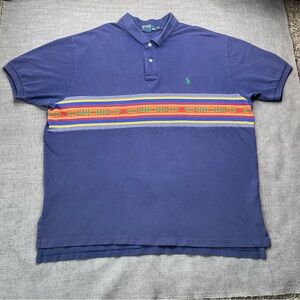 Vintage Polo Ralph Lauren Aztec Western Print polo shirt Men’s size XXL